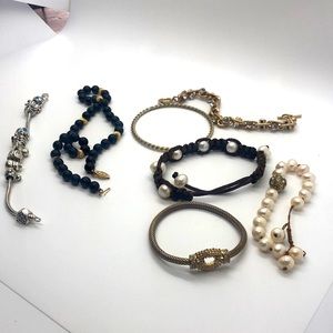 7 piece Jewelry lot- 6 bracelets, 1 necklace